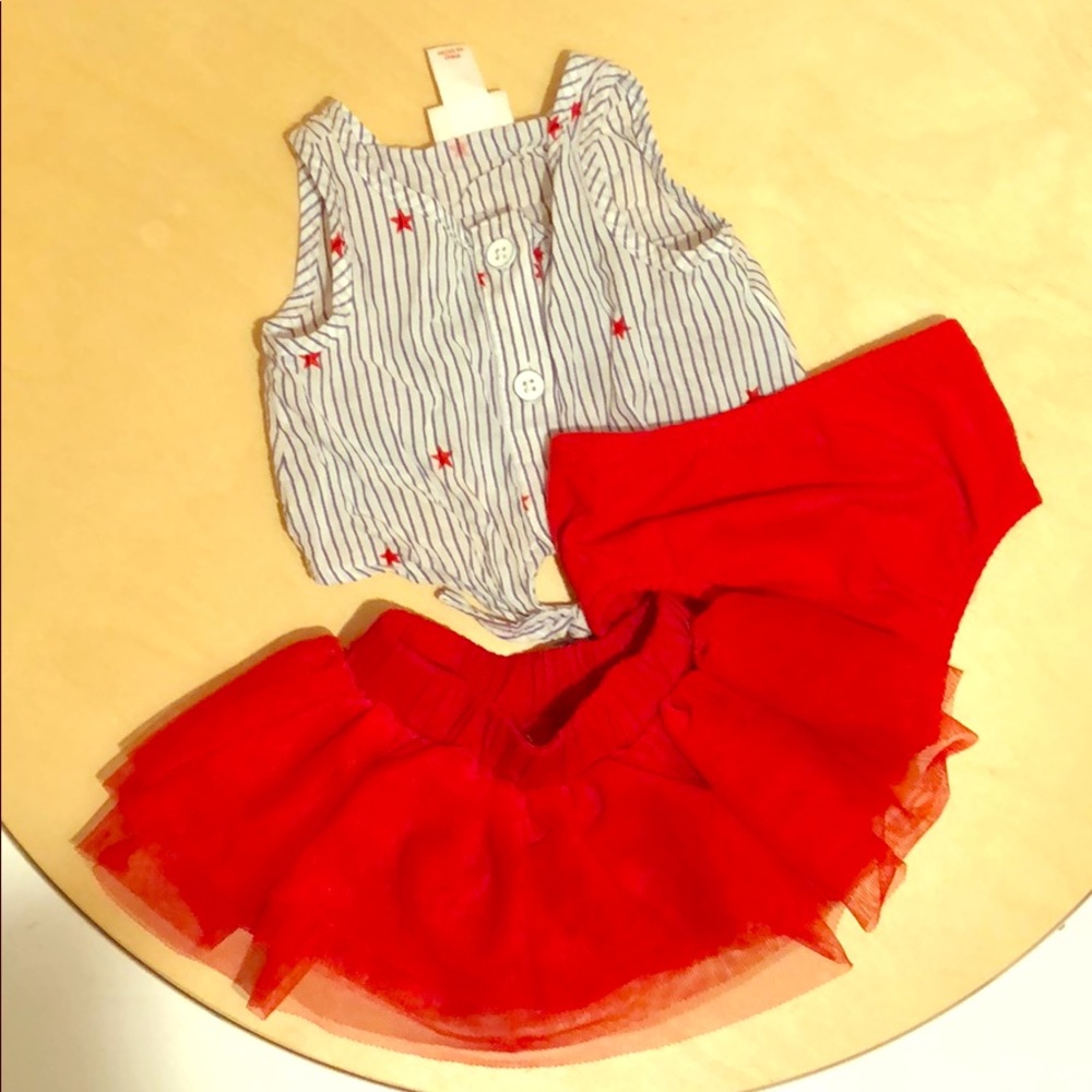 Baby cat & jack star and stripes fourth tie tank